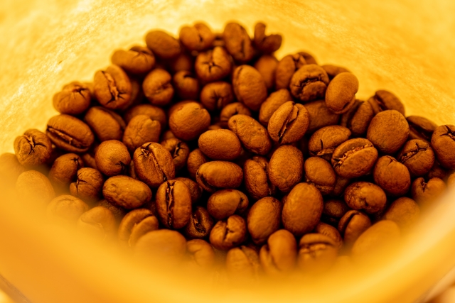 保存中のコーヒー豆